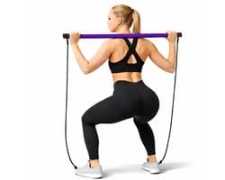 Pilates Bar Kit - Paarse Fitnessset
